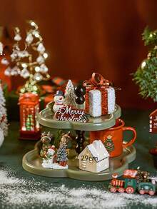 Christmas Decoration Display Rack, Christmas Party Kitchen Countertop Display Rack For Christmas Gifts, Cake Stand, Dessert Plate, Snack Tray, Christmas Supplies, Christmas, Wedding, Party, Gift, Birthday Party Supplies