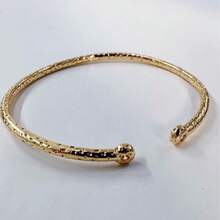 1 Peça Pulseira Leve de Strass Dourado Antigo Joia de Luxo Feminina - Pulseira de diamante único de peso pequeno - Visão 9