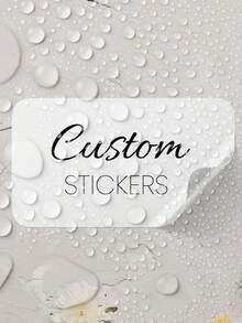 1~120pcs Custom Rectangle Stickers Personalized Sticker Logo Stickers Business Stickers Labels Postage Labels Order Stickers Wedding Stickers Party/Birthday Stickers Graduation Gift Graduate Labels/Stickers Father's Day Gift Stickers Independence Day Ideal For Wedding Favors, Baby Shower Gifts, Birthday Goodie Bags, Envelope Seals, Party Decor, Candle Jars, And DIY Crafts Paper/Vinyl/Holographic/Transparent,Office Decor
