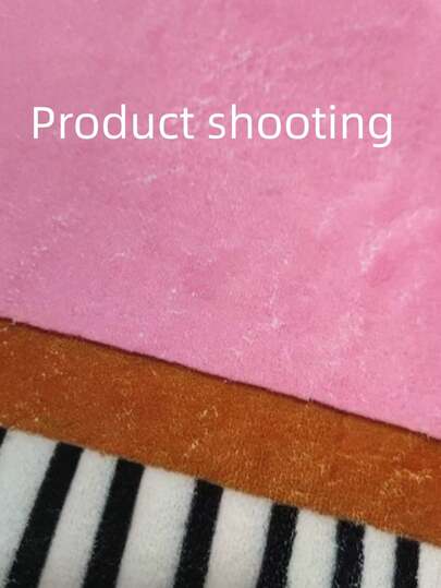 1pc Roze Gestreepte ative Rug, Oval Faux Wool Zachte Com Tafel Bedside Living Room Balcony Area Home Multiple Sizes Available Bedroom Small Outdoor Washable Plush Furry Thick/Fluffy view 10