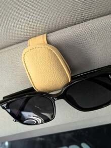 1pc Universal Car Visor Glasses Clip, PU Material, Car Glasses Holder, Interior Accessory, Glasses Storage Rack, Essential Sunshade, Suitable Driving, Vacation, Back To School, Weekend Camping, Also A Great Mother, Girlfriend, Boyfriend, Father, Present Teachers, Essential Car Accessory - Multicolor 2 - View 8