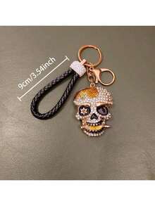 A Pirate Ship Series Skeleton Pattern Keychain, Creative Halloween Mask Car Key Pendant, Skeleton Car Accessories Christmas Gift Ideas Bag Lanyards With Id Holder Car Accessories Bag Charms