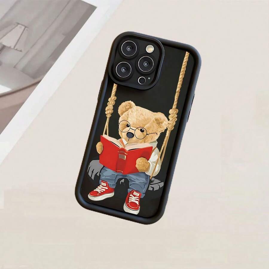 Estuche de teléfono con patrón de oso balanceante, ahuecado y reforzado, anticaída y texturizado, resistente a los golpes.Compatible con Iphone11/12/13/14/15/16Pro/16Plus/16Promax/7Plus/8Plus/X/Xs Max/Xr/11Pro/12Pro/13Pro/14Pro/12Mini/13Mini/11Promax/12Promax/13Promax/14Promax/14Plus/6/6S/6Plus/7/8.Adecuado para niños y niñas, regalo para aniversario o vacaciones. - Color 1 - Ver 1