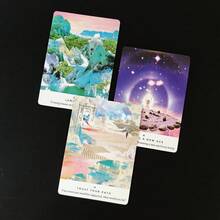 1 Box Shine Your Light Oracle Cards, 44 English Cards, Elegant Abstract Romantic Style Cards, Suitable As Christmas Gift, Party Board Game, Divination Card Game