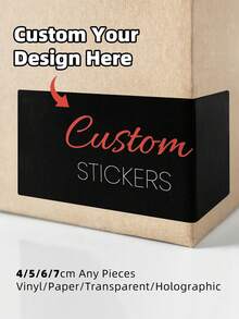 1~120pcs Custom Rectangle Stickers Personalized Sticker Logo Stickers Business Stickers Labels Postage Labels Order Stickers Wedding Stickers Party/Birthday Stickers Graduation Gift Graduate Labels/Stickers Father's Day Gift Stickers Independence Day Ideal For Wedding Favors, Baby Shower Gifts, Birthday Goodie Bags, Envelope Seals, Party Decor, Candle Jars, And DIY Crafts Paper/Vinyl/Holographic/Transparent,Office Decor