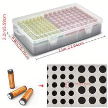 Battery Storage Organizer Case, Battery Vault Box Holder Container For 134pcs AA AAA Batteries, Garage Organization Carrying Bag Fits Home Kitchen Warehouse (Batteries Not Included) - 無色 - 查看 2