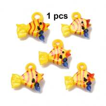 1/3/6/12/24/48 件卡通热带鱼、熔融玻璃工艺品、吊坠 DIY 项链、服装、挂饰、配饰、家居和节日装饰 - 彩色 - 查看 23