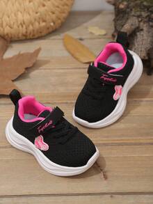 1 par de zapatos deportivos, casuales y de estudiante, de suela ligera y suave, con diseño de de tela y PU, adecuados para todas las estaciones, unisex