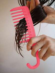 13pcs Hair Brush Set, Unisex, Includes Detangling, Edge Shaping, And Back Combing Functions, 9-Row Brush, Detangling Spray Bottle, Scalp Massage Shampoo Brush, High-Quality Wide-Tooth Comb, Floral Hair Clips, Styling Brush Set - Pink - View 9