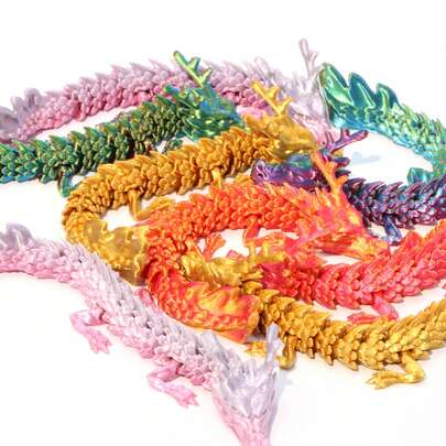 2 bức tượng rồng Trung Quốc, 35,43 inch và 23,62 inch, thiết kế khớp nối in 3D, khớp nối linh hoạt, trang trí nhà cửa và ô tô, trưng bày trên bàn, đồ chơi sưu tập sáng tạo, quà tặng ngày lễ - quà tặng Phục sinh - quà tặng