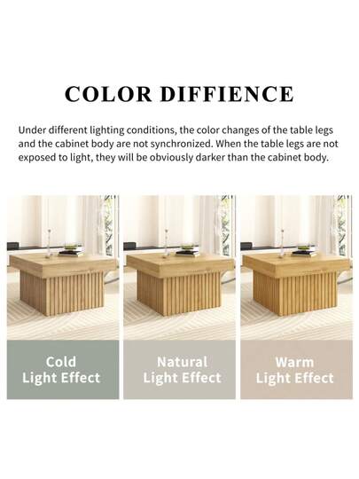 Moderne Wooden Nesting Tafel Set Pieces Round Coffee Tables Side In Sc inavian Space Saving Versatile, Stable MDF/PB Construction view 8