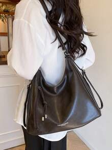 韩版时尚女新款链条肩带背包休闲大容量多功能单肩包，