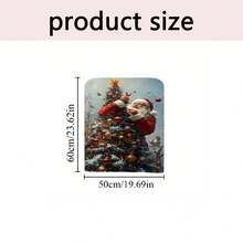 1pc/4pcs/6pcs/10pcs Christmas Santa Claus Printed Plush Chair Cover, Removable Short Plush Fabric Chair Slipcover With Snowflake & Bird Pattern, Suitable For Dining Room, Living Room, Office, Hotel And Home Decor