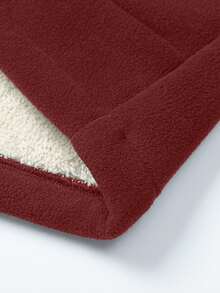 Chaleco reversible de mujer para otoño/invierno, con forro de borreguito, de doble cara y esponjoso, acolchado y engrosado, sin mangas, con cuello alto y abierto por delante. Una prenda exterior cálida y lista para capas, perfecta para looks diarios. - Rojo - Ver 8