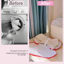 8 Pcs Bra Wash Bags For Laundry - Lingerie Mesh Bag Set Underwear Brassiere For Washing Machine With Zipper For Women Delicates Pink (32A-36C Cup)