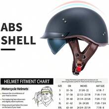 - Casco de Motocicleta con Visera de liberacin rpida, Hebilla aprobada por el, Casco de Media Cara para Hombres y Mujeres - F02 Negro Mate + EG - Ver 9