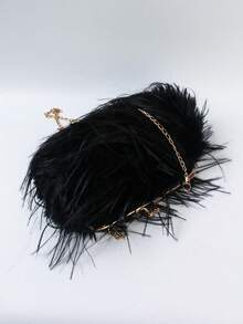 BAILEE Stylish, Elegant, Lightweight, Luxury, Solid-Colored Shoulder Bag With A Clasp And Metal Chain Strap. Perfect For Outfits And As A Gift Option. - Multicolor - View 10