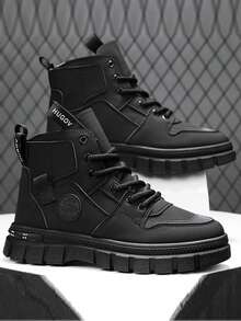 2025 New Men's Hiking Boots, Thick Sole, Anti-Slip, Durable, High-Top, Round Toe, Lace-Up, Color Blocking, Soft & Comfortable, Outdoor Sports, PU Leather, Waterproof, Oil-Resistant, Outdoor Casual, Work, Holiday, Travel, Hiking, Climbing, Adventure