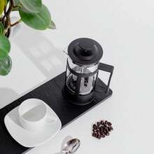 Prensa Francesa de Vidrio Lefzo - 350 ml, Manual, Ideal para Café Recién Molido, con Filtro Incluido - Vidrio con detalles en negro - Ver 7