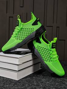 Zapatos deportivos casuales transpirables para hombres, prácticos y versátiles para todas las estaciones - 801 Verde - Ver 4