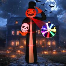 Quntis 3.6M Inflables Halloween Decoracion de Exteriores con 8 Colores RGB y Luces LED Incorporadas Ideal para Patio Aleros Cesped y Pasillos Decoracion Impermeable para Fiestas de Otoño y Celebraciones Tematicas de Halloween - como en la foto - Ver 1