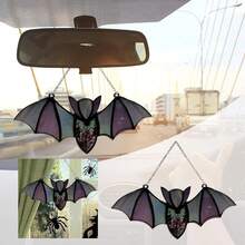 Goth Car Accessories Women, Bat Car Hanging Accessories, Cute Rear View Mirror Decor, Black Bat Ornaments Charm Women Decorations (Bat 1) - Chuồn chuồn - Xem 5