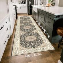 复古美式豪华走廊地毯，柔软舒适，适用于厨房/走廊/露台/楼梯入口，易于清洁