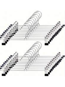 1pc/10pcs/5PCS Clothes Hanger With Clips, Suitable For Pants, Bras, Scarves And Underwear. It Is Ideal For Use In Wardrobes, Closets, Bedrooms, Balconies And Dormitories.