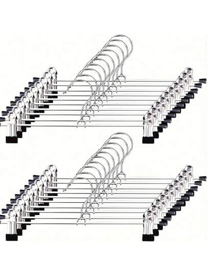 1件/10件/5件带夹衣架，适用于悬挂裤子、胸罩、围巾和内衣。非常适合在衣柜、壁橱、卧室、阳台和宿舍使用。
