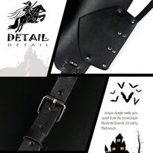 1pc Medieval Warrior Chest Harness, Adjustable PU Leather Shoulder Armor With Waist Belt, Suitable For Halloween Party - Multicolor - View 3
