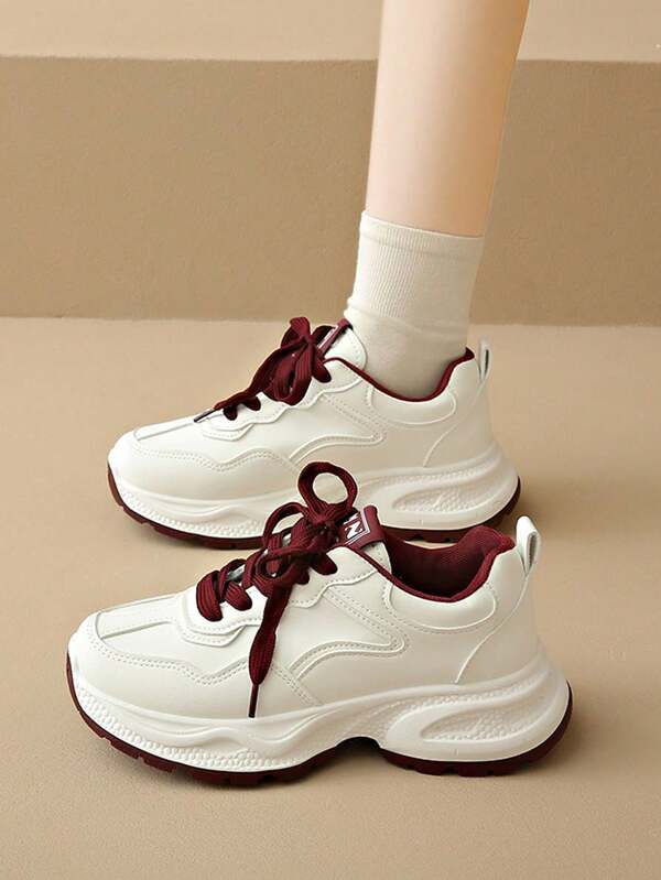 Women's Chunky Sneakers, 2025 New Arrivals, Autumn Thick-Soled Casual Comfortable Athletic Shoes