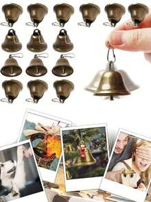 Craft Bells Small Brass Bells For Crafts Vintage Bells With Spring Hooks, Hanging For Wind Chimes Housebreaking Making, Dog Potty Training Doorbell, Wedding Decor, DIY Decoration,Seasonal Decor, Multi-Use For Halloween, Easter, Thanksgiving - Country Holidays, Pets & Livestock,Women Valentine Gift, Birthday Boyfriend Girlfriend,Home Decor ,Room Decor,Wall Decor. Decorations Christmas