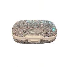 Luxury Rhinestone Embellished Pill Box, High-End Portable Pill Storage Container, Creative Sealed Mini Organizer Box, - Multicolor - View 7