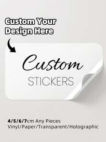 1~120pcs Custom Rectangle Stickers Personalized Sticker Logo Stickers Business Stickers Labels Postage Labels Order Stickers Wedding Stickers Party/Birthday Stickers Graduation Gift Graduate Labels/Stickers Father's Day Gift Stickers Independence Day Ideal For Wedding Favors, Baby Shower Gifts, Birthday Goodie Bags, Envelope Seals, Party Decor, Candle Jars, And DIY Crafts Paper/Vinyl/Holographic/Transparent,Office Decor