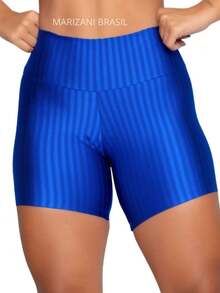 Women's 3D Basic Spring Summer Gym Shorts Kit - PINK+ROYAL - View 4