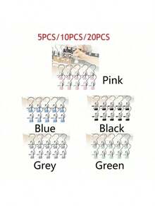 20/10/1 件不锈钢衣夹，带钩洗衣衣钉，便携式挂衣夹，衣柜整理器，衣架，毛巾夹 | 裤架 | 洗衣夹，带夹子的裙架，节省空间的 360° 旋转夹，用于高效的衣柜整理，节省空间的衣架 | 时尚的金属饰面 | 坚固的结构，衣夹