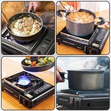 Estufa de Camping Portátil de Doble Uso - 2900W, Estufa de Gas con Parrilla de Cassette, Negro, con Estuche de Transporte y Anillo a Prueba de Viento para Fiestas al Aire Libre y Picnics - Negro - Ver 8