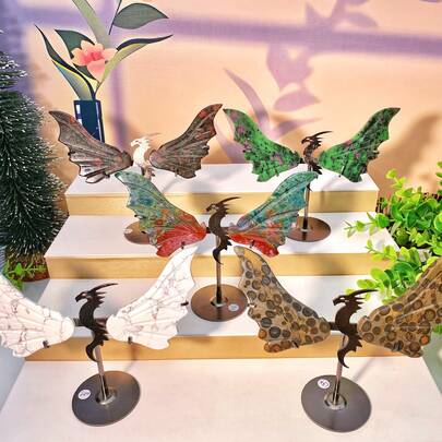 1PC High Quality Fly Dragon Wing Decoration,Natural Crystal Carving,Gemstone Jewelry,Glitter, Healing Crystal, Birthday Gift,Women Gift, Girlfriend Gift,Halloween Gift, Christmas Gift,Home Decoration,Party Decoration,Scene Decoration,Desktop Decoration,Crystal Ornaments,Table Decoration.