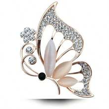 1 Piece Butterfly Brooch Pin With A Light And Shiny Wing Design, Suitable For Scarves, Sweaters, Dresses - A Multi-Functional Accessory For Weddings, Parties, Mother's Day, And Birthdays