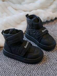 1 Pair Fashionable Children's Snow Boots, Suitable For Girls And Boys, Thermal Lined And Warm, Suitable For Outdoor Winter - Black - View 9