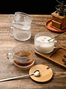 4pcs, 450ml/15.2oz Coffee Cup, Drinking Set With Lid And Spoon, Reusable, Easy To Clean, Dual-Purpose Cup For Both Hot And Cold, Suitable For Coffee, Juice, Milk Tea, Etc., Essential For Halloween And Christmas - 4件裝有蓋子和湯匙的咖啡杯 - 查看 2