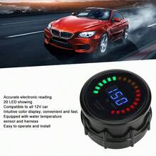 Bnineteenteam Medidor de Temperatura del Agua LED, Medidor de Temperatura de Temperatura de Temperatura del Agua de Automvil Digital con Sensor 52 Mm 20u2011150 C Durante 12V Automtico - inicial - Ver 2