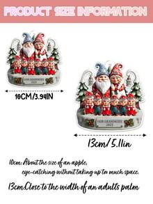 Adorno personalizado de Navidad para abuelos con nombre personalizado, familia y nietos, decoración única con año para abuela y abuelo, regalo festivo de los nietos, lindo adorno colgante para la celebración familiar, adorno personalizado de nuestros nietos 2025, adorno personalizado para abuelos, suministros de regalo de Navidad - Multicolor - Ver 2