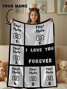 بطانية صور قابلة للتخصيص، بطانية عائلية، بطانية صور، نمط 9 شبكات، بطانية تذكارية. مناسبة كهدية للبنات والأولاد والبالغين في عيد الحب، خفيفة الوزن، بطانية طفل، بطانية فليس مخصصة، بطانية صور مخصصة، بطانية رمي مخصصة، بطانية طفل مخصصة، بطانية حديثي الولادة، مناسبة لعيد الأم والميلاد وعيد الطفل - متعدد الألوان - مشاهدة 10