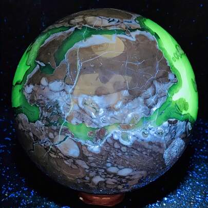 Esfera de ágata, cuarzo reactivo a los rayos UV, adecuado como regalo para padres y amigos, regalo de Año Nuevo, Navidad, Día de San Valentín, adecuado para acampar, jardín, patio, cena a la luz de las velas clásica y decoración de fiesta de té, patrones de joyería, patrón de joyería DIY