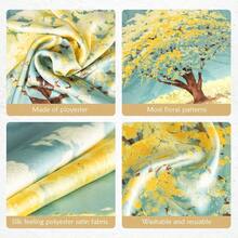 Square Silk Scarf 27.5 Medium Square Satin Scarf Women - Navy Blue - View 5