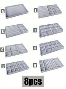 10pcs/Set Jewelry Tray, Jewelry Display Organizer Trays, Stackable Jewelry Tray, Drawer Jewelry Tray, Elegant Jewelry Organizer Tray, Portable Jewelry Stand, Grid Jewelry Tray, Jewelry Storage Tray, Jewelry Box, Jewelry Organizer, Drawer Storage Box, Suitable For Earrings, Necklaces