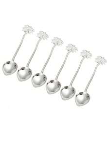 Tropical Coconut Palm Teaspoon Coffee Stirring Spoons - Golden Metal Souvenir With Palm Leaf Design, Ideal For Dining Bar Decor, Bar Accessories Tropical Theme Decor Durable Metal Spoons, Coffee Bar Accessories Long Handle Coffee Spoon, Iced Tea Spoon, Ice Cream Spoon, Stirring Spoon, Dessert Scoop, Coffee Scoop, Ice Cream Spoon, Mixing Scoop, Hotel, Restaurant, Public Jam Spoon, Tableware School Supplies,Back To School,Valentine Day/Valentines - Multicolor - View 18