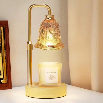 Lampara para velas aromaticas,  lampara calentadora de velas con temporizador y regulador, 4 Niveles de Brillo Ajustables Regalo para mujeres : Hogar y Cocina