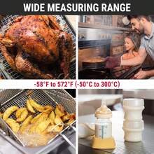ThermoPro TP03A Termómetro digital de lectura instantánea para carne, cocina, cocina, alimentos, caramelos, termómetro para barbacoa, parrilla, ahumador, freír profundo, termómetro de aceite - 1 - Ver 3